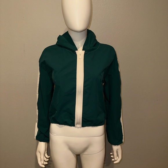 Prince x Target pickleball collection green logo crop windbreaker hooded jacket - Picture 3 of 12